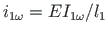 $ i_{1\omega}=EI_{1\omega}/l_{1}$
