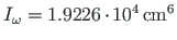 $ I_{\omega} = 1.9226\hspace*{-1pt}\cdot\hspace*{-1pt}10^{4}{\,}\mathrm{cm^{6}}$