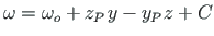 $\displaystyle \omega = \omega_{o} + z_{P}\hspace*{1pt}{y} - y_{P}\hspace*{1pt}{z} +C$