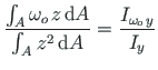 $\displaystyle \frac{\int_{A}\omega_{o}\hspace*{1pt}z\hspace*{2pt}\mathrm{d}A}{\...
...1pt}z^{2}\hspace*{2pt}\mathrm{d}A} = \frac{I_{\omega_{o}\hspace*{1pt}y}}{I_{y}}$