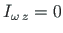 $ I_{\omega\hspace*{2pt}z} = 0$