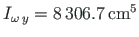 $ I_{\omega\hspace*{2pt}y} = 8{\,}306.7{\,}\mathrm{cm^{5}}$