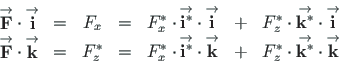 \begin{displaymath}\begin{array}{ccccccc}
{\stackrel{\rm\rightarrow}{\mathbf{F}}...
...}}}\cdot {\stackrel{\rm\rightarrow}{\mathbf{k}^{}}}
\end{array}\end{displaymath}