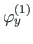 $ \varphi^{\left( 1\right)}_{y}$