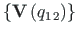 $\displaystyle \left\{\mathbf{V}\left(q_{1{\,}2}\right)\right\}$