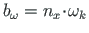 $ b_{\omega} = n_{x}\hspace*{-2pt}\cdot\hspace*{-2pt}\omega_{k}$