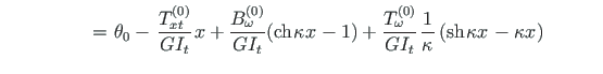 $\displaystyle \hspace*{55pt} = \hspace*{1pt}{\theta}_{0} -\hspace*{1pt}{ \frac{...
...t}{{{\kappa x}}\hspace*{1pt}} -{{{\kappa x}}\hspace*{1pt}}\right) } \qquad\quad$