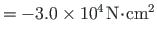 $ = -3.0\times 10^{4}\hspace*{1pt}\mathrm{N}\hspace*{-2pt}\cdot\hspace*{-2pt}\mathrm{cm^{2}}$