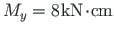 $ M_{y} = 8 \hspace*{1pt}\mathrm{kN\hspace*{-2pt}\cdot\hspace*{-2pt}cm}$