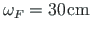 $ \omega_{F} = 30\hspace*{1pt}\mathrm{cm}$