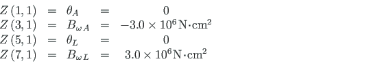 \begin{displaymath}\begin{array}{lclcc}
Z\left(1,1\right) & = & {\theta_{A}} & =...
...hspace*{-2pt}\mathrm{cm^{2}}
\end{array}<tex2html_comment_mark>\end{displaymath}