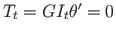 $ T_{t} = GI_{t}\theta^{\prime} = 0$