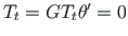$ T_{t}=GT_{t}{\theta^{\prime}} = 0$