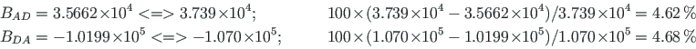 \begin{equation*}\begin{align*}B_{AD} &= 3.5662\hspace*{-2pt}\times\hspace*{-3pt...
...t}\times\hspace*{-3pt}10^{5} &= 4.68{\,}\% \nonumber \end{align*}\end{equation*}