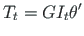 $\displaystyle T_{t} = GI_{t}\theta ^{\prime }$