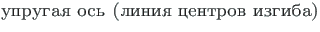 {\twlcyr\cyracc uprugaya os{\cprime } (liniya tsentrov izgiba)}