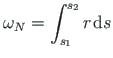 $\displaystyle \omega _{N} = \int ^{s_{2}}_{s_{1}}r \hspace *{1pt}\mathrm {d}s$