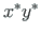 $x^{\ast}y^{\ast}$