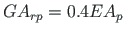 $GA_{rp} = 0.4EA_{p}$