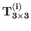 $\mathbf{T^{\left( i\right)}_{3\times 3}}$