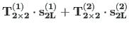 $\displaystyle \mathbf{T^{\left( 1\right)}_{2\times 2}}\cdot \mathbf{s^{\left( 1...
...mathbf{T^{\left( 2\right)}_{2\times 2}}\cdot \mathbf{s^{\left( 2\right) }_{2L}}$