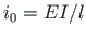 $i_{0}= EI/l$