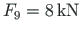 $F_{9} = 8{\,}\mathrm{kN}$