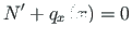 $\displaystyle N^{\prime} + q_{x}\left(x\right) = 0$