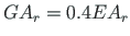 $GA_{r} = 0.4EA_{r}$
