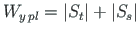 $\displaystyle W_{y{\,}pl} =\left\vert S_{t}\right\vert + \left\vert S_{s}\right\vert$