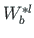 $W^{\ast l}_{b}$
