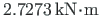 $ 2.7273{\,}\mathrm{kN}\hspace*{-2pt}\cdot\hspace*{-2pt}\mathrm{m}$