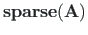 $\mathbf{sparse(A)}$
