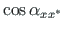$\cos\alpha_{xx^{\ast}}$