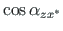 $\cos\alpha_{zx^{\ast}}$